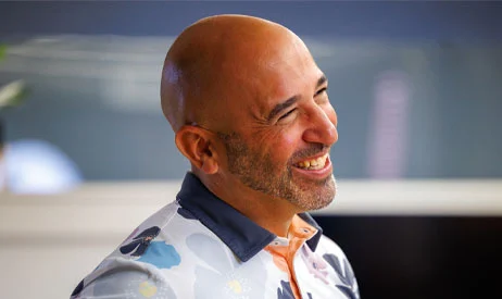 Paul Sponcia laughing in The IT Company office